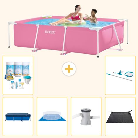 Intex Piscine Tubulaire Rectangulaire - 220x150x60 cm - 7-pièces SCB97