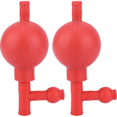 2 Pcs Poire à Téter Naturelle en Caoutchouc, 3 Voies, Lavage Auriculaire, Aspiration Quantique (1/5)