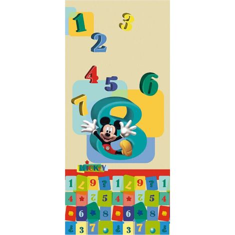 Poster porte Mickey apprend à compter Disney intisse 90X202 CM (1/4)