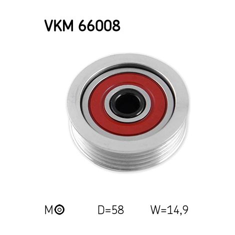 Tendeur de courroie, courroie trapézoïdale à nervures SKF VKM 66008 FIAT