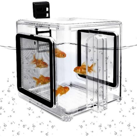 Boîte D'Élevage De Poissons(15cm15cm15cm), Incubateur Aquarium, Boîte D'isolement D'incubateur D'Écloserie D'aquarium Boîte Isolante Carrée En Acrylique