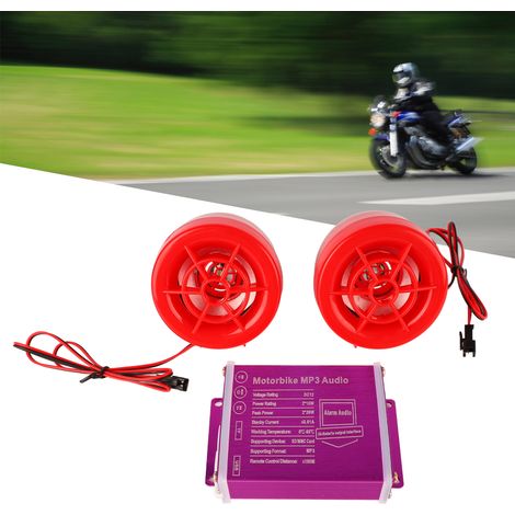 (Exklusiv für Mexiko) Diebstahlalarmanlage für Motorräder, MP3-Player, modifizierter Lautsprecher, FM-Radio, Autoradio (mit eingebautem Akku) (1/5)