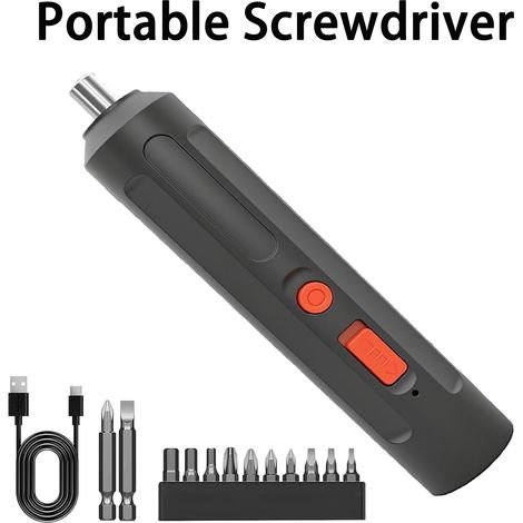 Tournevis multifonctionnel, puissant réglage de la vitesse avant et arrière, chargement USB, véritable boîte à outils électrique portable, l'outil indispensable pour vos réparations domestiques.
