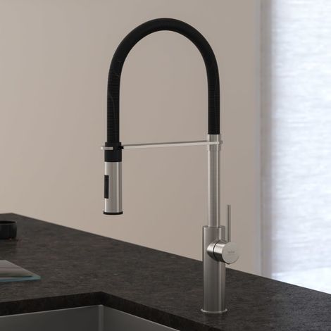 Kronenbach Lima Professional Einhebel Küchenarmatur mit schwenkbarem, flexiblen Auslauf, Handbrause mit 2 Strahlarten (1/5)