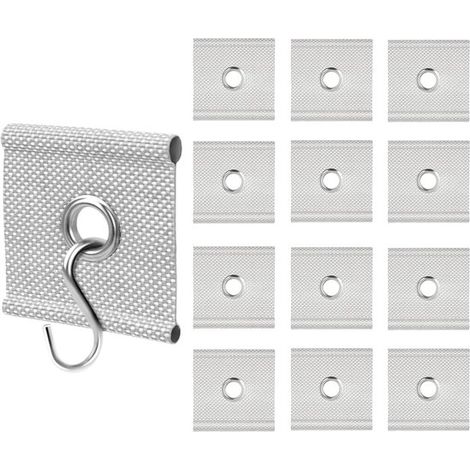 12 ganchos para toldos de caravana para barandillas de tubo de 5/6 mm y 7/8 mm，ropa y accesorios para toldos de fiesta (gris) (1/5)
