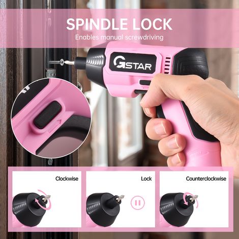 GSTAR Kit visseuse électrique sans fil 3 Nm 250 tr/min bits CRV 50mm éclairage LED verrou broche batterie 3.7V recharge USB outils électriques perçage (1/3)
