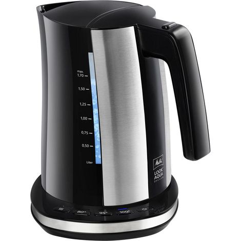 Melitta 6766976 Wasserkocher 1,7L Schwarz Edelstahl