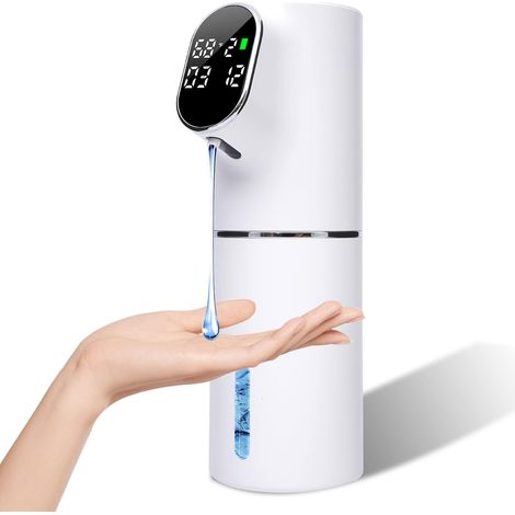 Automatischer Seifenspender, berührungsloses Laden, langlebiger Akku, 320-ml-Spender für Reinigungsmittel mit LED-Uhr. – AquaForge (1/5)