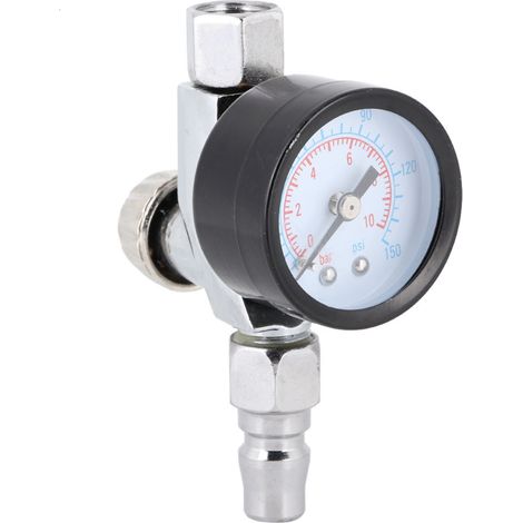 Pistolet à peinture de 6,35 mm (1/4 pouce) pour climatiseur avec manomètre (1/5)