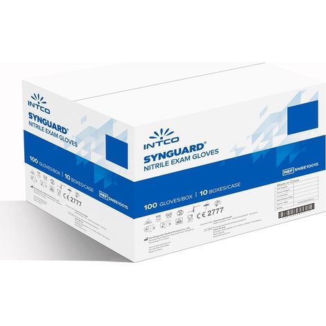 Set 1000pcs Gant Jetable ITCO Synguard Nitrile Qualité Premium Usage Sanitaire  Taille: M