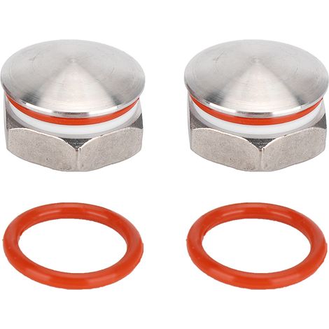 2 bouchons en acier inoxydable G1/2" pour fût de bière artisanale, compatibles avec un trou de 20,8 mm (1/5)