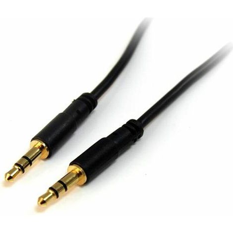 Cable Delgado de 91cm de Audio Estéreo Conector Mini Jack 3,5mm - Plug TRRS - Macho a Macho (1/2)