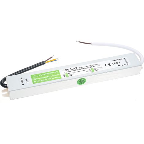 Alimentation LED 12V 30W Étanche IP67 Transformateur Secteur Prise EU Intégrée Protection Court-circuit Surtension pour Extérieur (1/4)