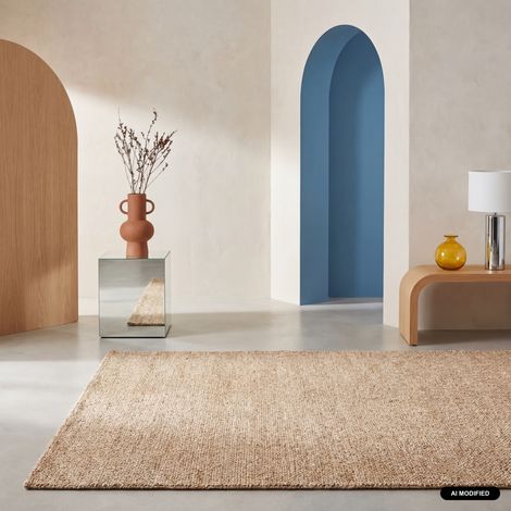 Tapis intérieur bouclette caramel effet chiné 120 x 170 cm (1/5)