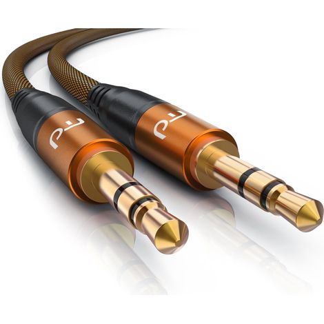 Primewire 3,5-mm-Klinke Audio-Kabel, AUX, Klinkenkabel, Metallstecker, Klinke Verbindungskabel, Audiokabel - 2m (1/5)