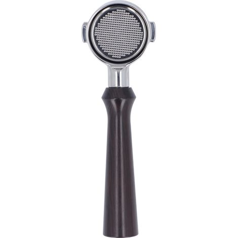 Porte-filtre 51mm sans fond en acier inoxydable pour Delonghi ECO310, manche en bois de Dalbergia melanoxylon (1/5)