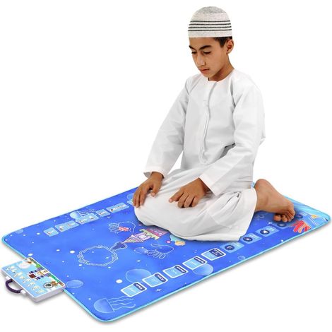 Tapis de prière électronique interactif pour enfants, tapis de prière électronique tactile, tapis de prière islamique, tapis de prière islamique doux (1/5)