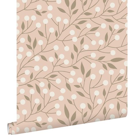 papier peint fleurs rose - ESTAhome (1/5)