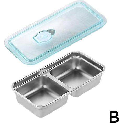 Boîte de conservation alimentaire en acier inoxydable avec couvercle en plastique fraîcheur