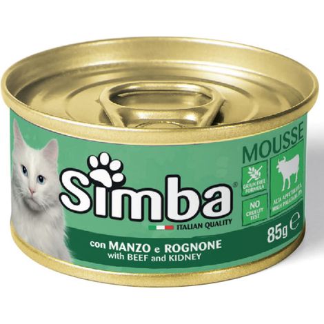 ALIMENTO PER GATTI 'MOUSSE' manzo e rognone - gr 85- 24 pezzi - MONGE