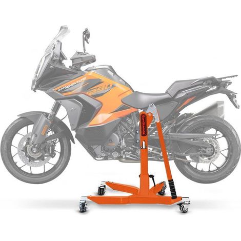 Béquille d'atelier - CONSTANDS - KTM 1290 Super Adventure S (21-24) - orange - 300 kg - plaque d'adaptation