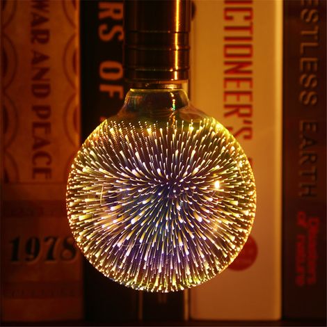 3D-Feuerwerk-LED-Lampe, 4 W, E27, Vintage-Farben, dekorative Glühbirne (1/3)