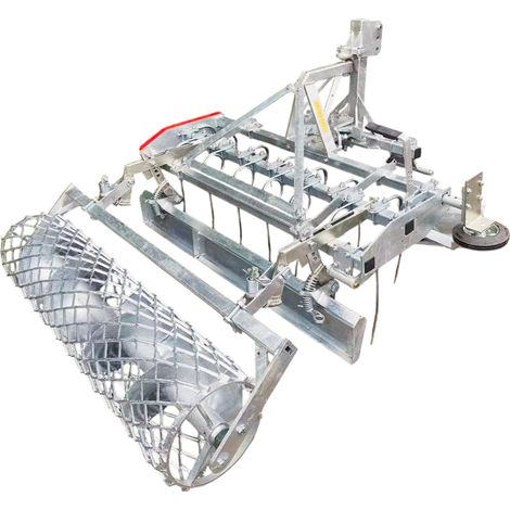 Herse de carrière équestre 120 cm - Lame niveleuse et rouleau cage - Attelage trois points pour micro-tracteurs Torros TACR120 (1/5)