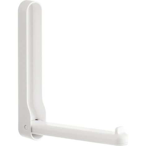 Étendoir à linge pliable mural rétractable, gain de place, sans perçage, pour balcon, blanc (1/5)