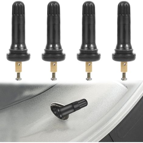 Kit de Remplacement de Capteur de Pression TPMS, Capteur de Pression Valve Pneu pour Voiture, Tige de Valve en Caoutchouc Anti-Explosion (1/5)