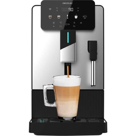 Cafetière superautomatique Cecotec Cremmaet Steam. 1350W, 19 bars, 5 niveaux de mouture, réservoir à grains 150g et eau 1.1L, Thermoblock