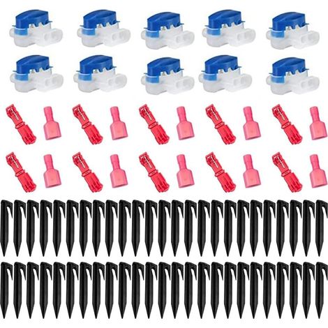Kit de câble de délimitation pour tondeuse à gazon robotique avec chevilles robustes et connecteurs IDC – Kit de réparation de fil de délimitation (1/5)