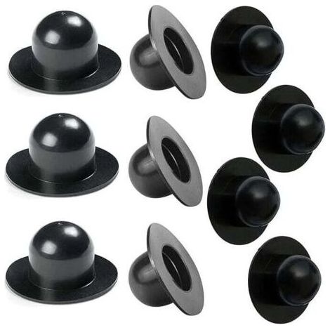 Pair Lot de 10 bouchons de piscine Intex, bouchons inférieurs de rechange pour pompe de filtration de piscine, compatibles avec piscine Intex (noir) (1/4)