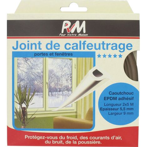 Joint Caoutchouc Profil P 10m 9mm Marron