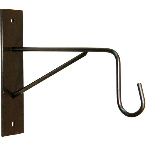 Haken zum Aufhängen von Blumentöpfen und Laternen, schwarz, 21 cm