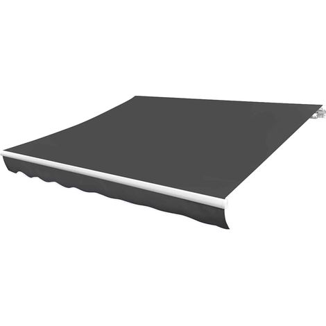 Tendone Parasole in Tela Antracite 4x3 m (1/5)