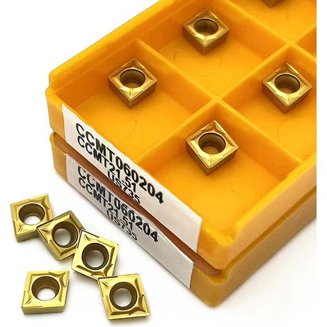 SET 10 INSERTI PER UTENSILI TORNIO A ROMBO CCMT060204 US 735 - PLACCHETTE INSERTO