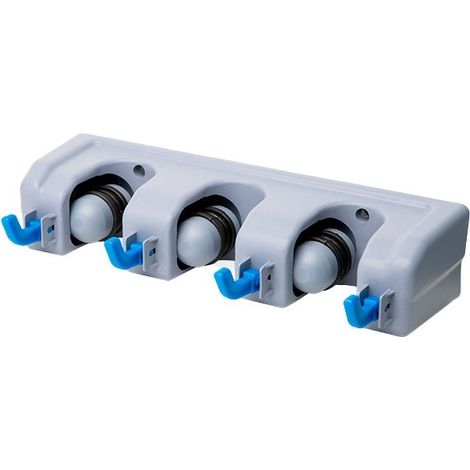 Cuelgaescobas Kleaner Triple con 3 soportes y 4 ganchos en ABS (1/5)