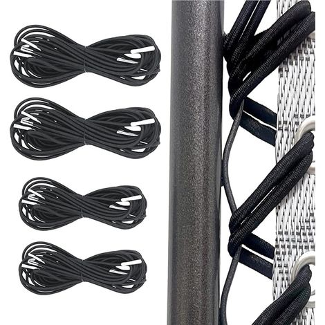 Corda di ricambio universale per sedia a sdraio con attacco elastico Corda di ricambio elastica per sedia relax Zero Gravity elastica lunga di ricambio superiore corta di ricambio inferiore (nera)