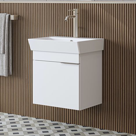 Roomart LYCIA-50 Badmöbel-Set 2-tlg 50 cm breit, Weiß