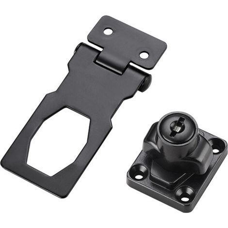 2 Pcs Verrou Porte Avec Clef, Moraillon Loquet de Porte, Moraillon de Verrouillage, Lock Hasp avec clé Hasp avec, Hasp de verrouillage en métal, pour les Meubles de Boîtes de Placard de porte