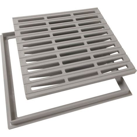 Nicoll – Grille de voirie 40x40 en PVC traité anti-UV – Résistance 1,5 Tonne par roue – Pour évacuations d'eaux pluviales