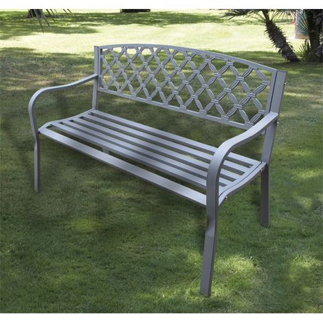 PANCHINA IN GHISA "MIDLAND" PAPILLON antracite 128x56x85 cm.