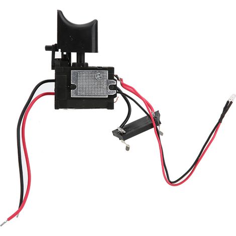 Perceuse sans fil à batterie lithium 7,2 V - 24 V avec variateur de vitesse et gâchette, et lampe intégrée.