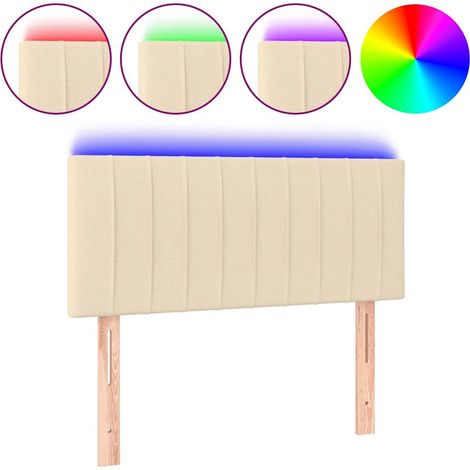 Maison Exclusive - Testiera a LED Crema 90x5x78/88 cm in Tessuto (1/5)