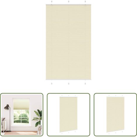 vidaXL Sichtschutz - Plissee Creme 120x200 cm Stoffbreite 119,4 cm Polyester (1/5)