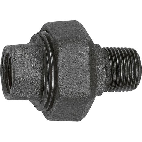 Riegler Verschraubung 331, flachdicht., R 2 1/2, Rp 2 1/2,Temperg. schw. (1/2)