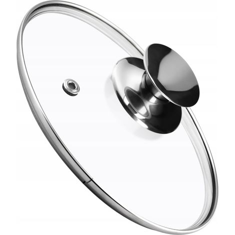 KADAX Topfdeckel, Universaldeckel aus Glas mit Silbergriff, hitzebeständiger Deckel in verschiedenen (1/5)