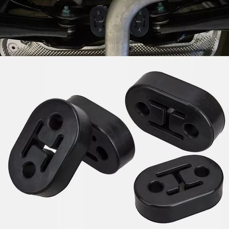 4 pièces de support de tuyau d'échappement, anneau de suspension en caoutchouc pour silencieux, pièces de rechange automobiles universelles (1/5)