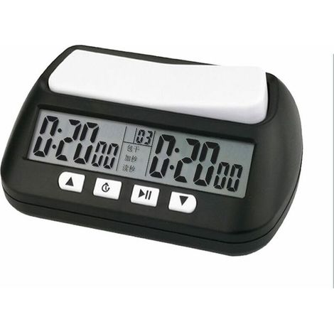 Horloge d'échecs professionnelle jeu de société électronique compétition compteur horaire compte à rebours Compact,noir (1/5)