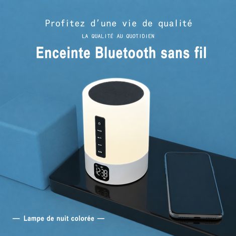 Enceinte Bluetooth veilleuse tactile LED réveil DY-29S dy-29s 680 g – Livraison gratuite
